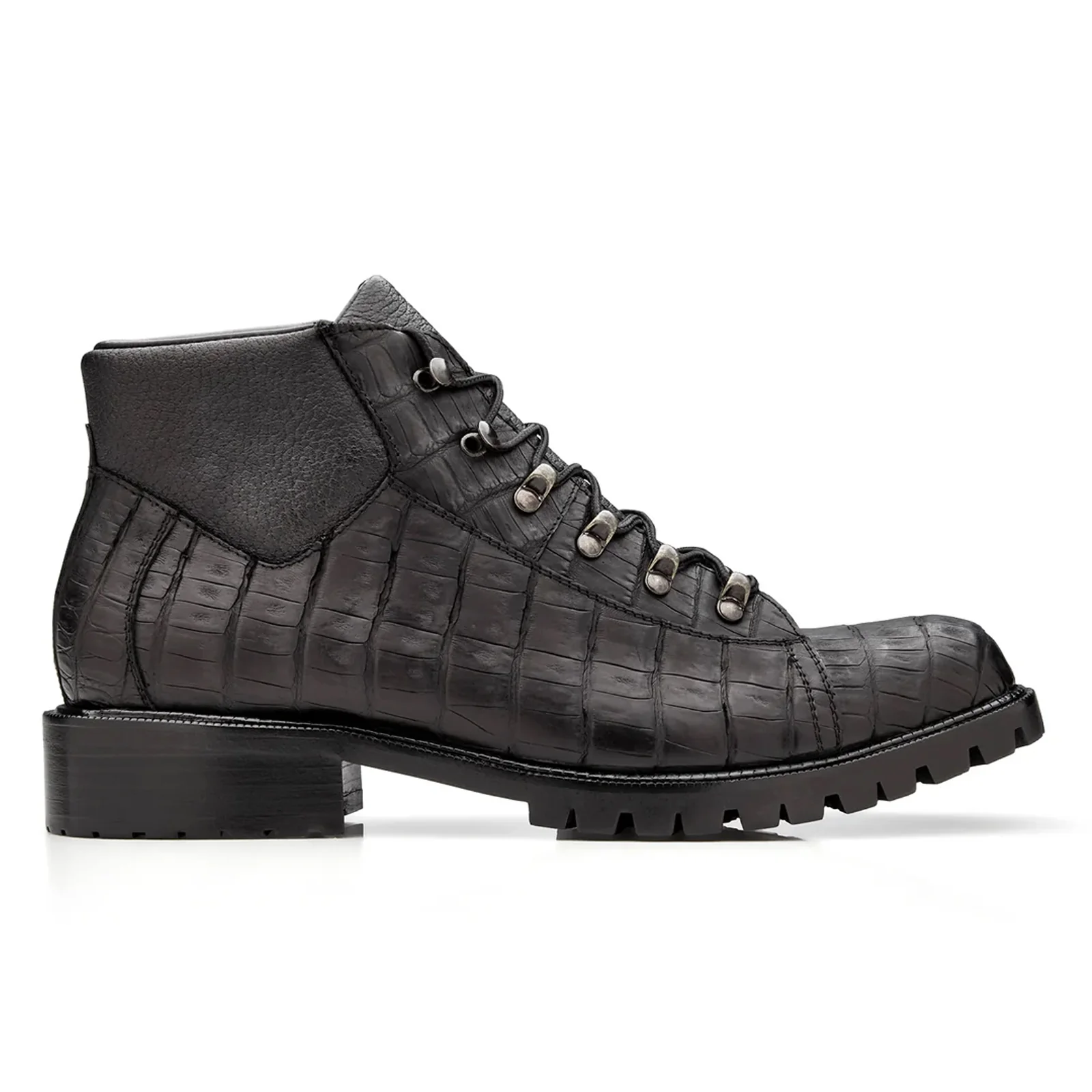 Men's Belvedere Felipe Genuine Crocodile Combat Work Book in Black