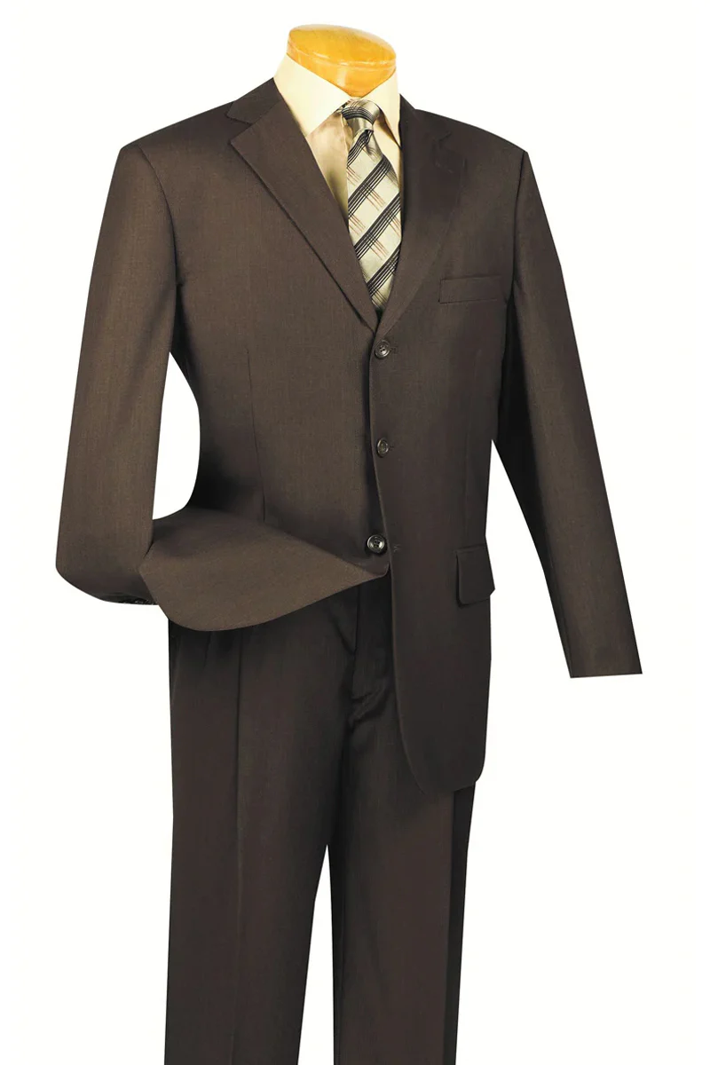 Mens Classic 3 Button Regular Fit Suit in Charcoal Grey