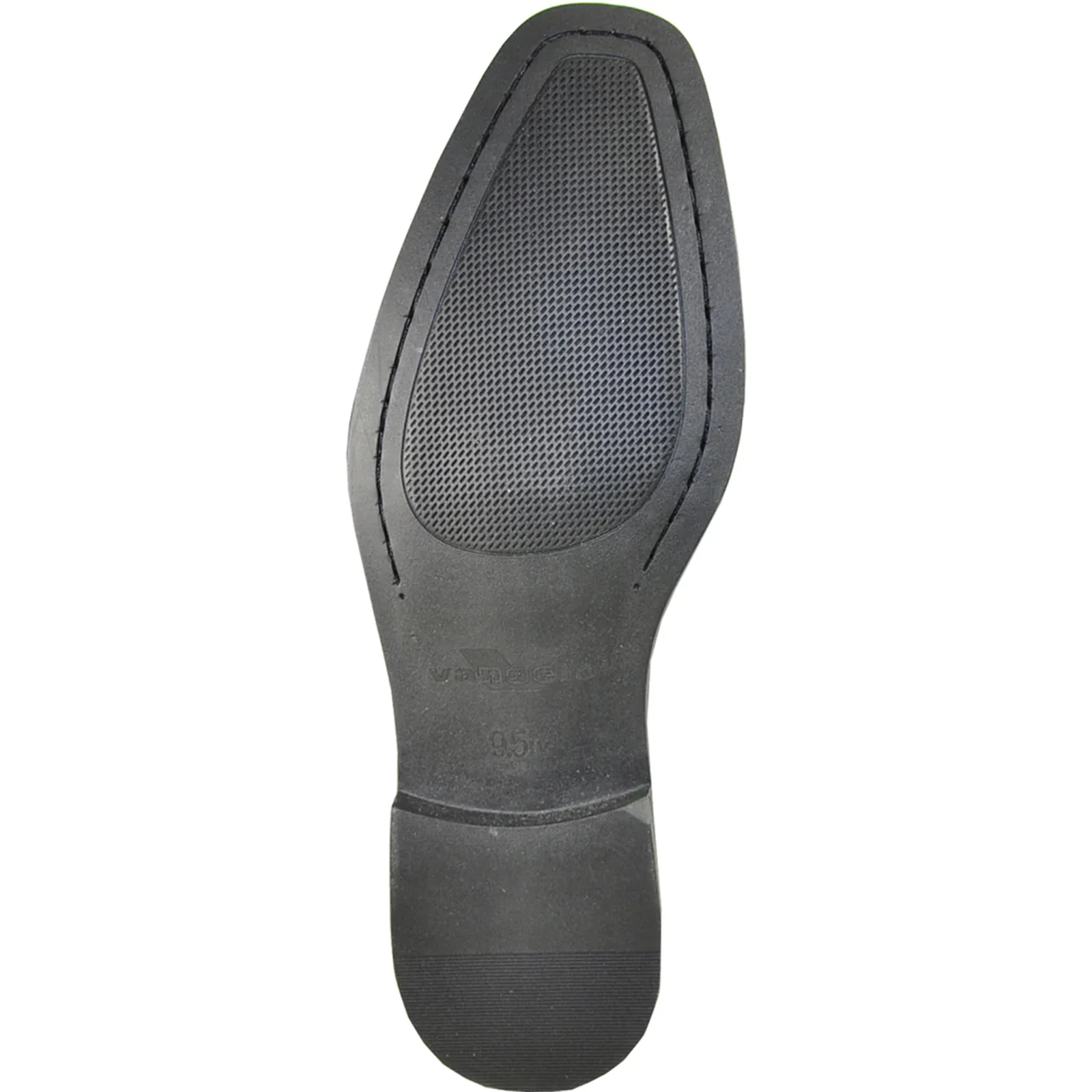 Mens Plain Pointy Square Toe Dress Loafter in Black - Image 7