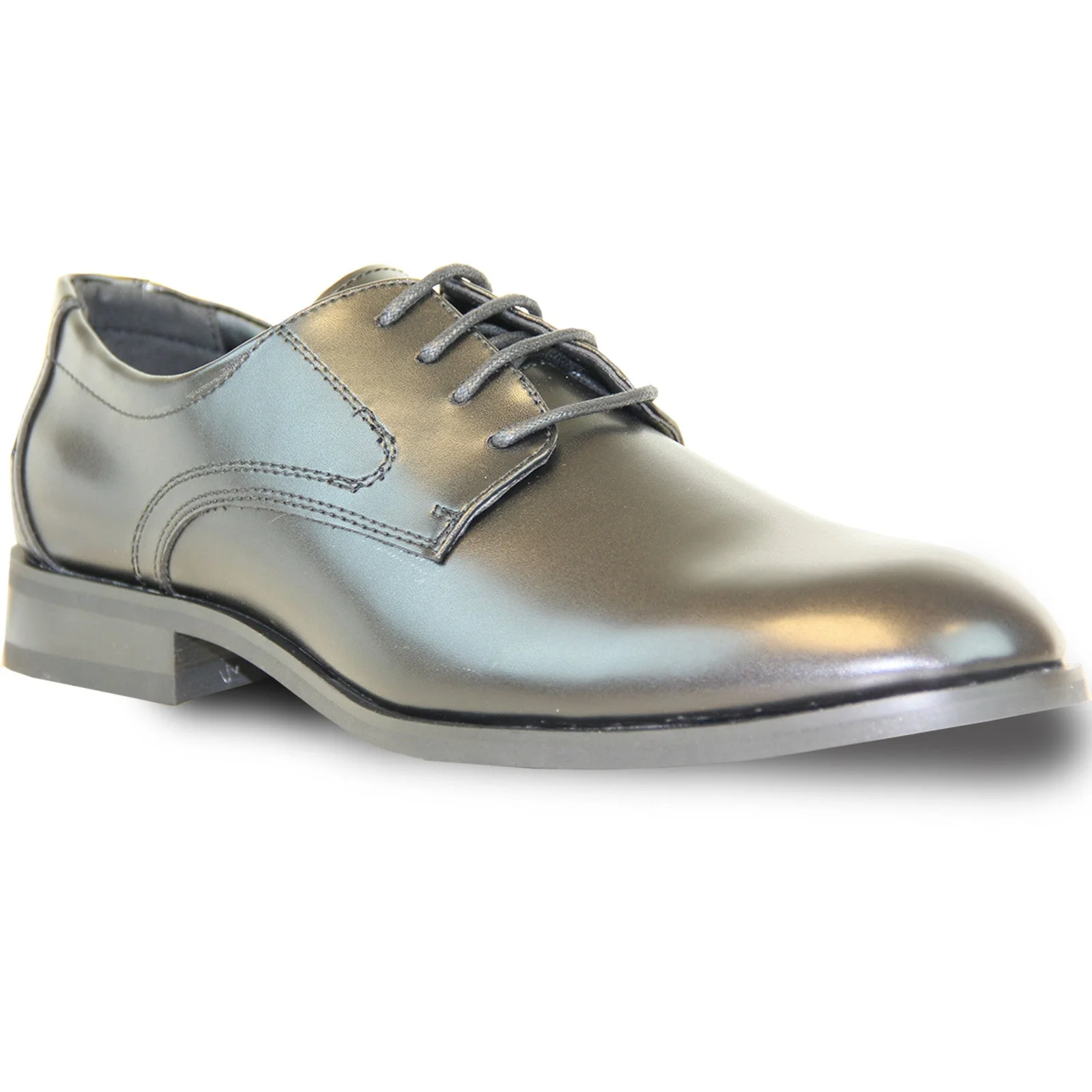 Mens Plain Round Toe Oxford Dress Shoe in Black