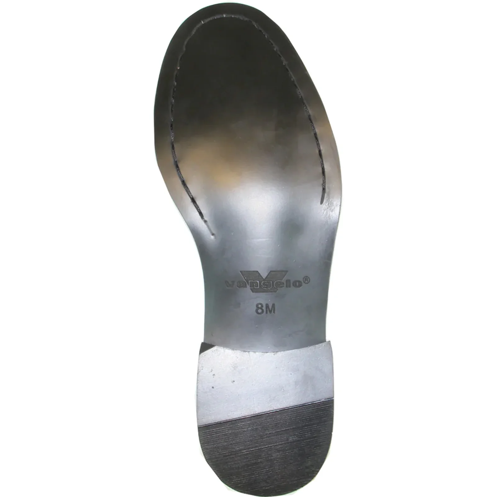 Mens Plain Round Toe Shiny Patent Tuxedo Shoe in Black - Image 7